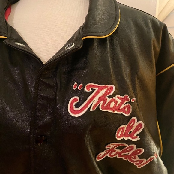 Vintage Looney Tunes Leather Bomber Jacket - Picture 11 of 14